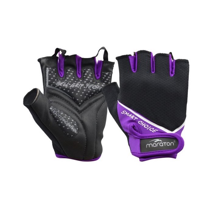 دستکش بدنسازی زنانه ماراتن مدل ۴۰۲P870 بنفش تیره