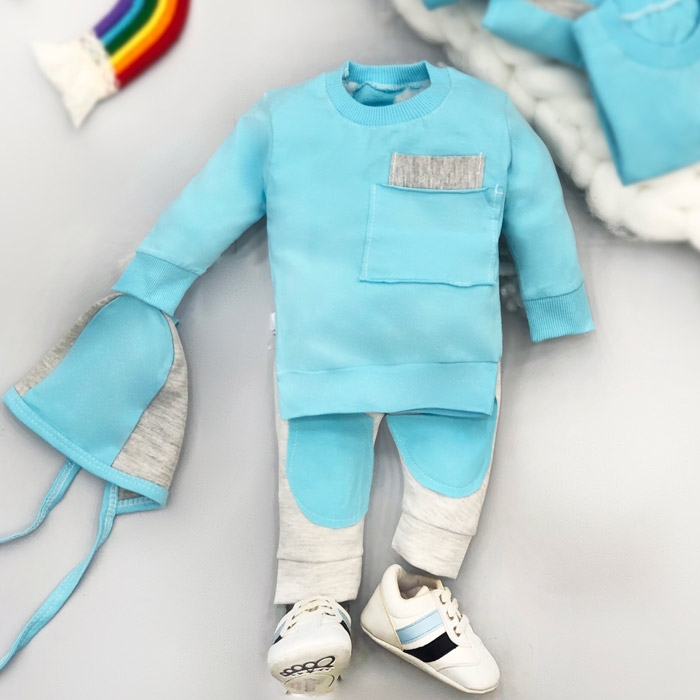 سیسمونی  تیکه باز نوزادی ملانژ آبی IL