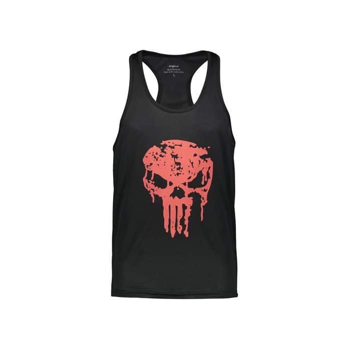 رکابی بدنسازی مردانه پانیشر RED مشکی