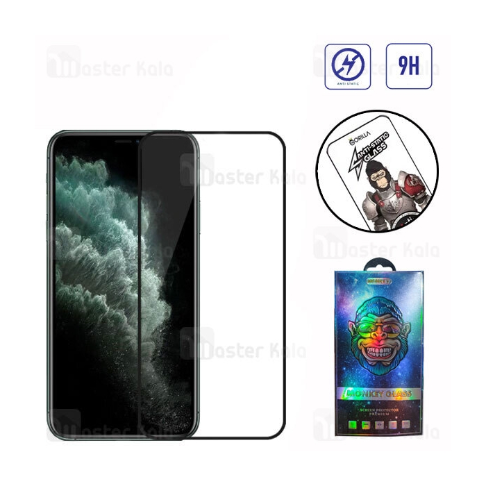 گلس تمام صفحه تمام چسب آیفون iPhone 11 Pro / X / XS Gorilla Anti Static Glass