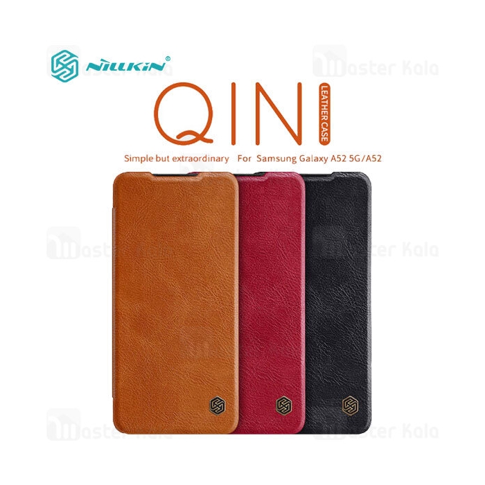 کیف چرمی نیلکین سامسونگ Samsung Galaxy A72 / A72 5G Nillkin Qin Leather Case