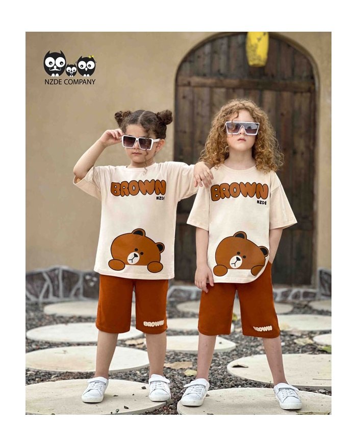 تیشرت شلوارک BROWN NZDE