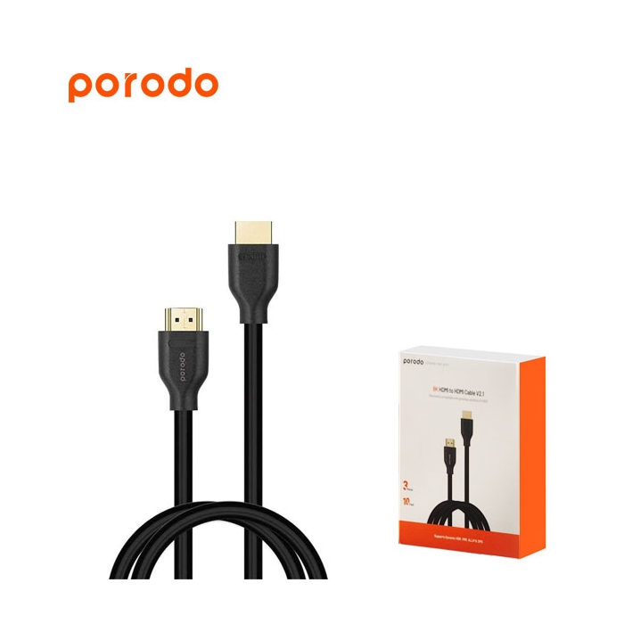 کابل HDMI پرودو Porodo 8K HDMI to HDMI PD-2101H3 طول 3 متر