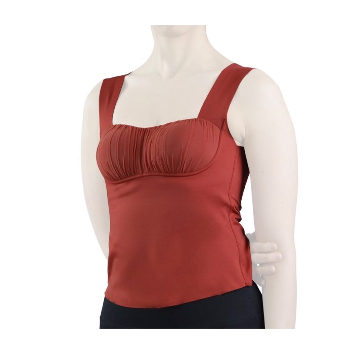 تاپ کاپ‌دار ورزشی زنانه مدل ۶۰۳۰ زرشکی