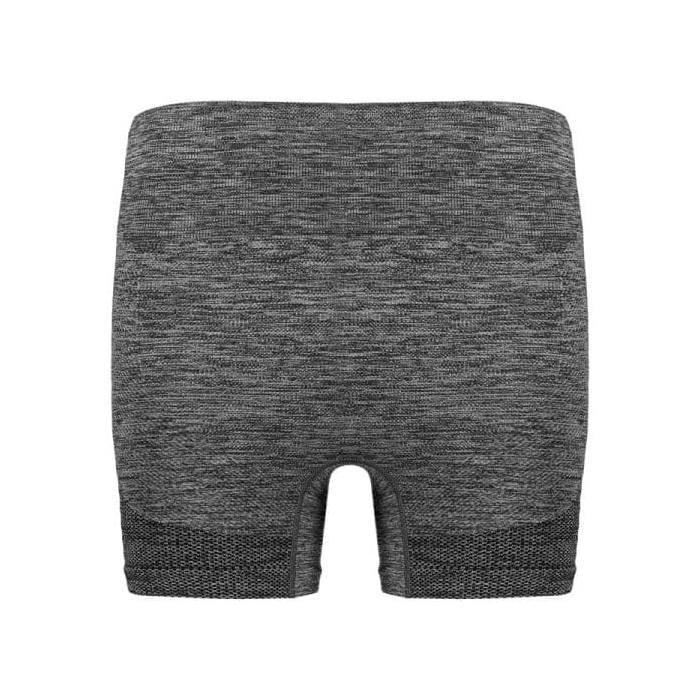 شلوارک سیملس ورزشی زنانه مدل پشت چین دار HMT-1J520 زغالی