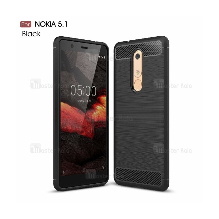 قاب طرح فیبر کربنی نوکیا Nokia 5.1 2018 Rugged Armor Fiber Carbon