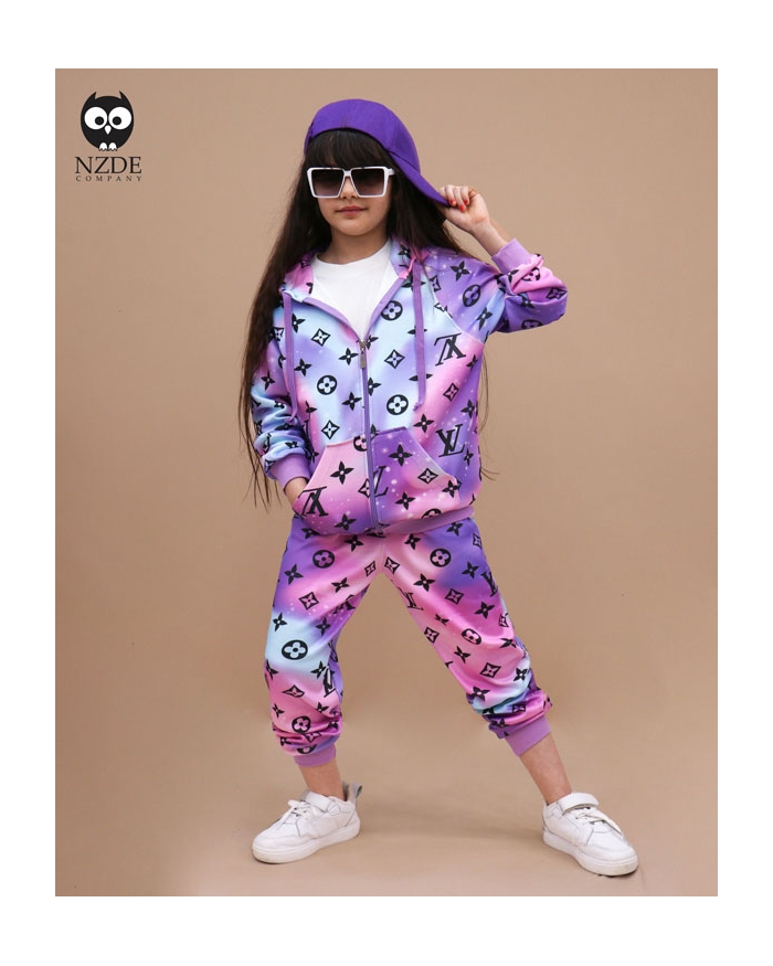 سویشرت شلوار غواصی تمام چاپ LV NZDE