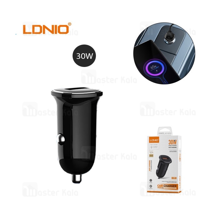 شارژر فندکی الدینیو Ldnio C105 توان 30 وات همراه با کابل