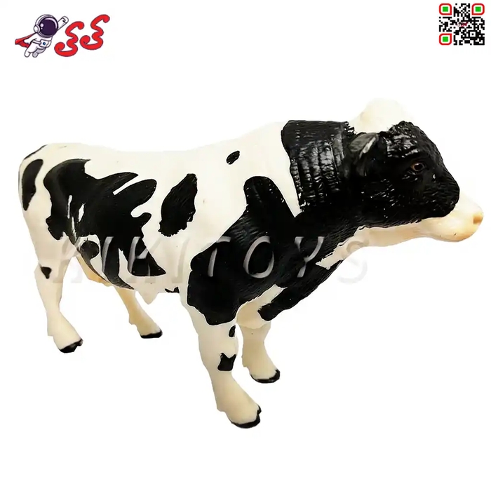 فیگور حیوانات ماکت گاو نر سیاه و سفید اسباب بازی Figure of cow 336