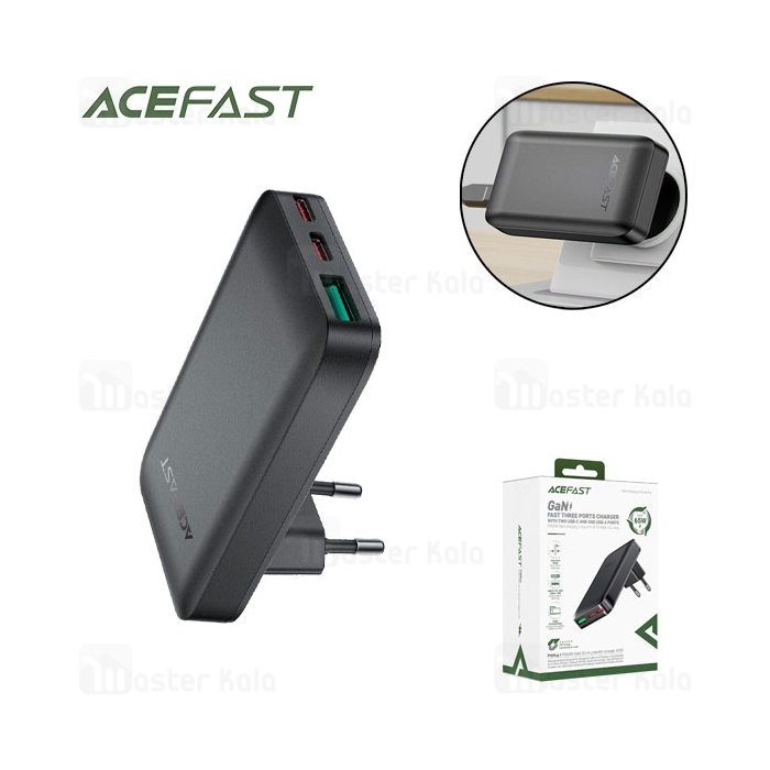 شارژر دیواری ایس فست ACEFAST A100 PD65W GaN Fast Charger توان 65 وات