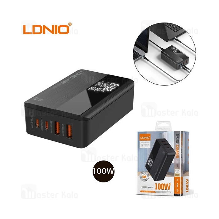 هاب شارژر 4 پورت الدینیو LDNIO A4809C توان 100 وات