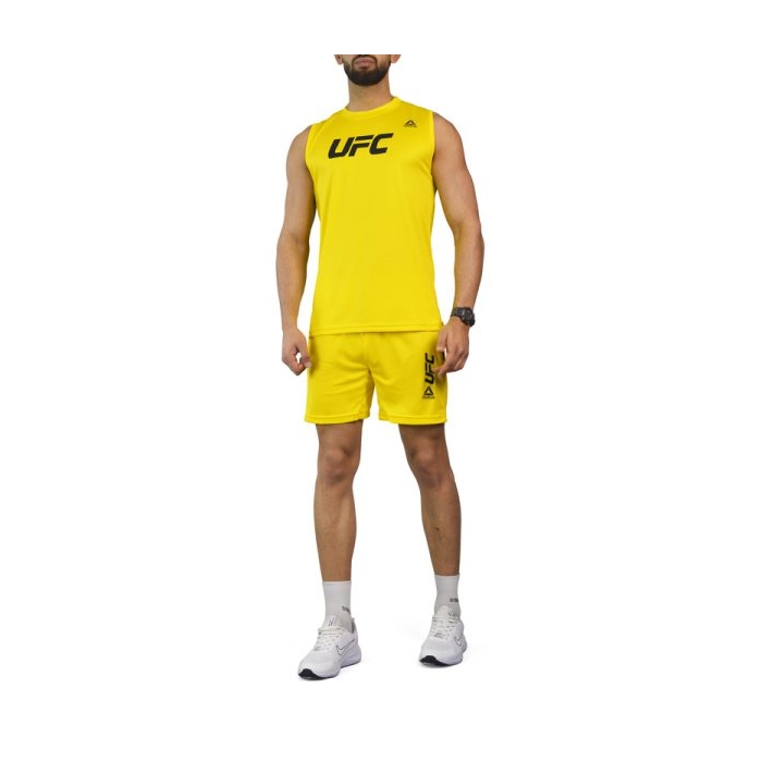 ست رکابی و شلوارک ورزشی مردانه ریباک مدل DS-UFC 3080 زرد