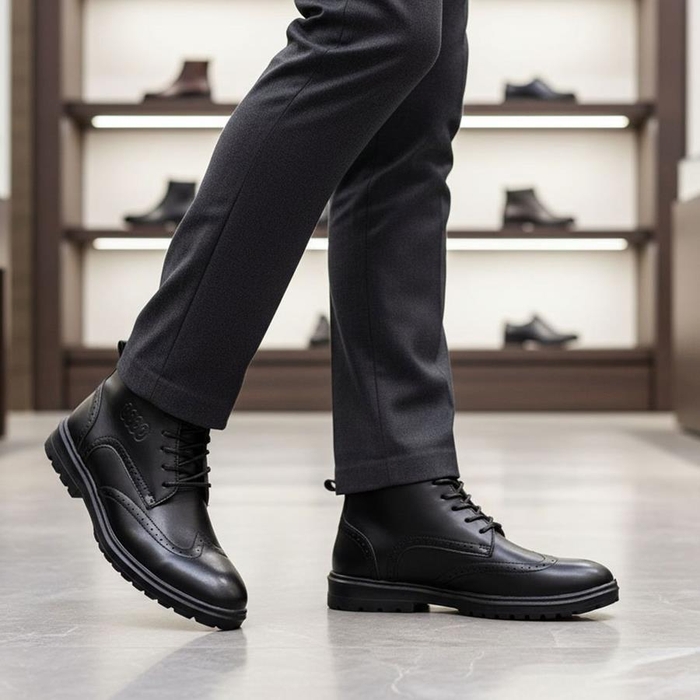 نیم بوت مردانه Black ecco مدل 2706