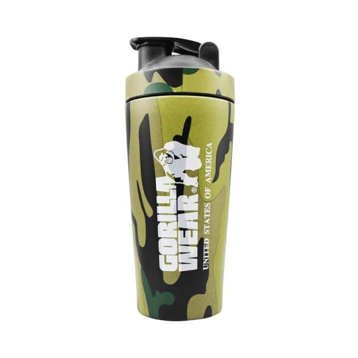 شیکر استیل ورزشی یک تیکه گوریلا مدل Army-402P350  ظرفیت ۰.۷۴ لیتر