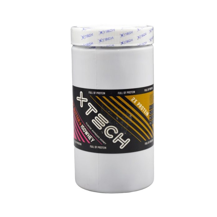 کره بادام زمینی ایکس تک حاوی ایزو وی طعم اسپرسو عسل ۱۱۰۰ گرمی