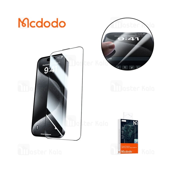 گلس تمام صفحه تمام چسب مک دودو Apple iPhone 16 Pro Max Mcdodo PF-6863 Tempared Glass