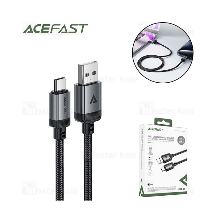 کابل Type-C ایس فست ACEFAST C20-04 طول 1.2 متر توان 15 وات