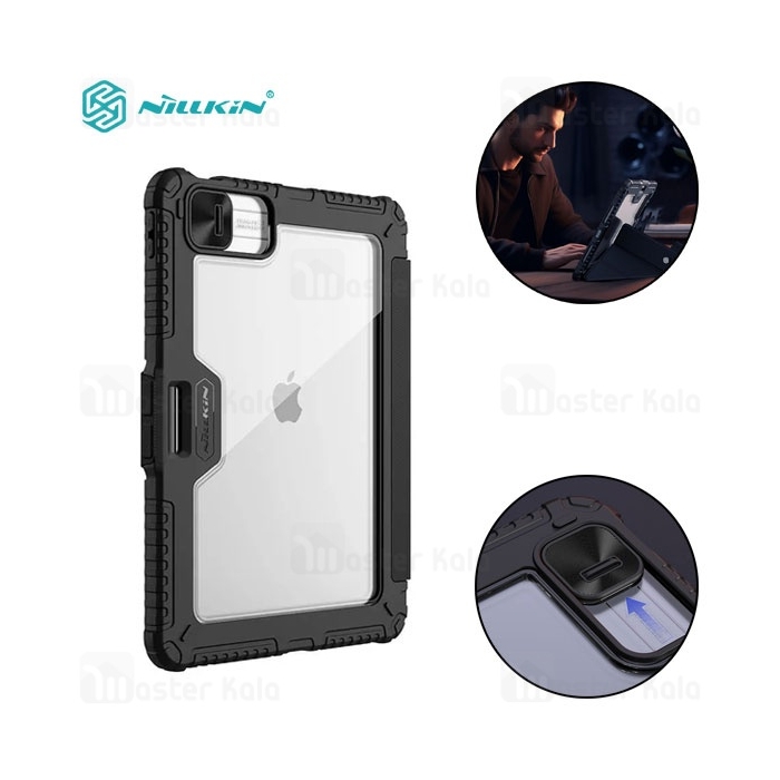 کاور چرمی هوشمند نیلکین آیپد Apple iPad Pro 13 2024 Nillkin Bumper Leather Case Pro