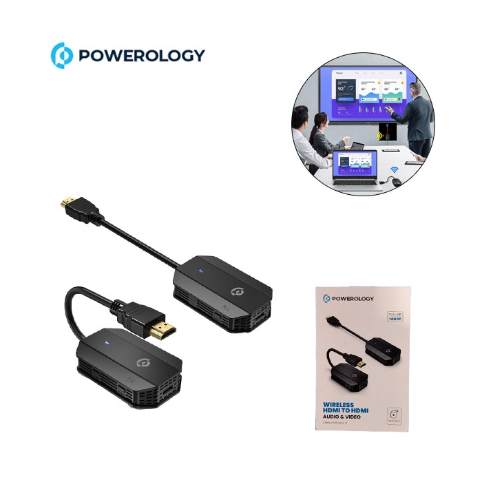 دانگل انتقال تصویر بی سیم HDMI پاورولوژی Powerology Wireless Hdmi to Hdmi PHDMRABK