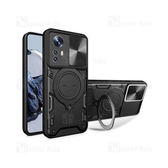 قاب ضد ضربه مگنتی Xiaomi 12 Pro Magnetic Support Case دارای محافظ دوربین