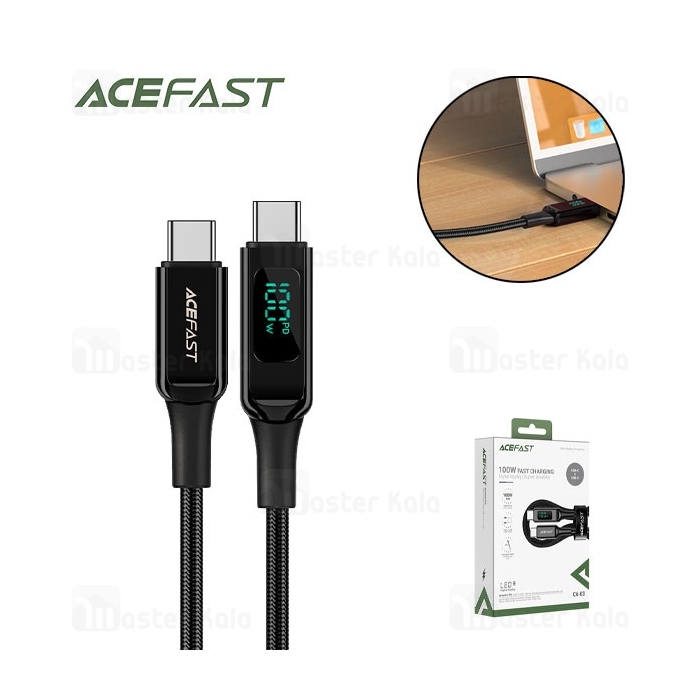 کابل Type-C به Type-C ایس فست ACEFAST C6-03 طول 2 متر توان 100 وات