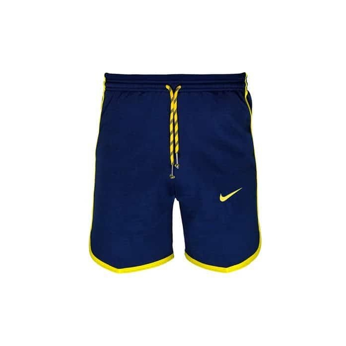 شلوارک ورزشی مردانه نایک NIKE سرمه‌ای DS خط زرد
