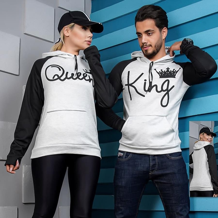 ست دونفره سوئیشرت KingQueen مدل 1691