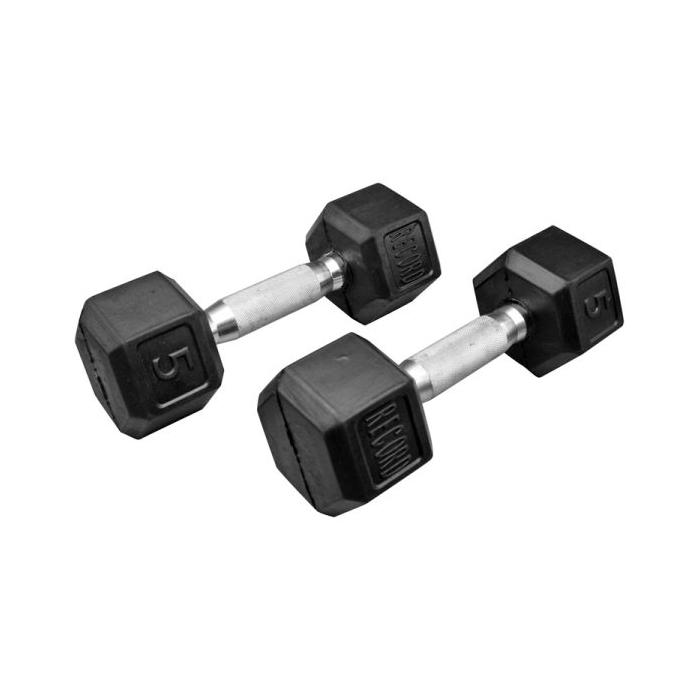 دمبل بدنسازی رکورد مدل ۶sided وزن ۵ کیلو گرم بسته دو عددی