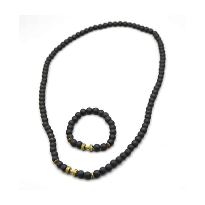 ست دستبند و گردنبند مدل دمبل کد ۲۲۵۹۷