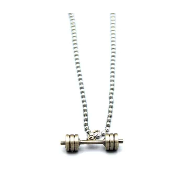 گردنبند استیل مدل دمبل زنجیر دات ۲۲۶۱۶