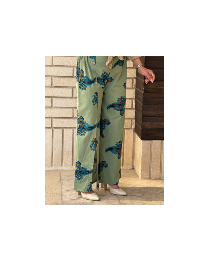 شلوار لینن طرح ایتالیایی 7163