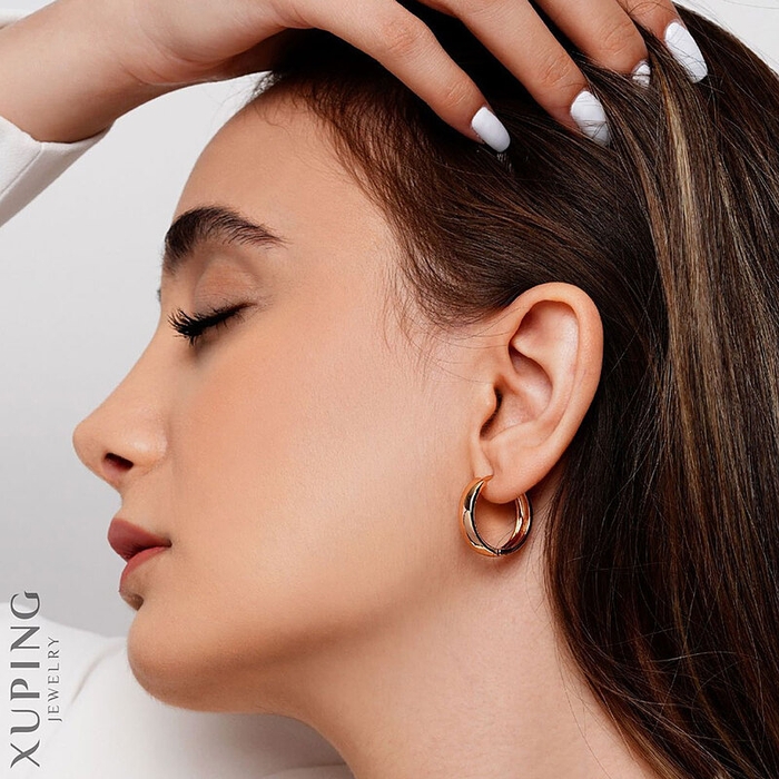 گوشواره حلقه‌‌ای آینه‌ای ژوپینگ