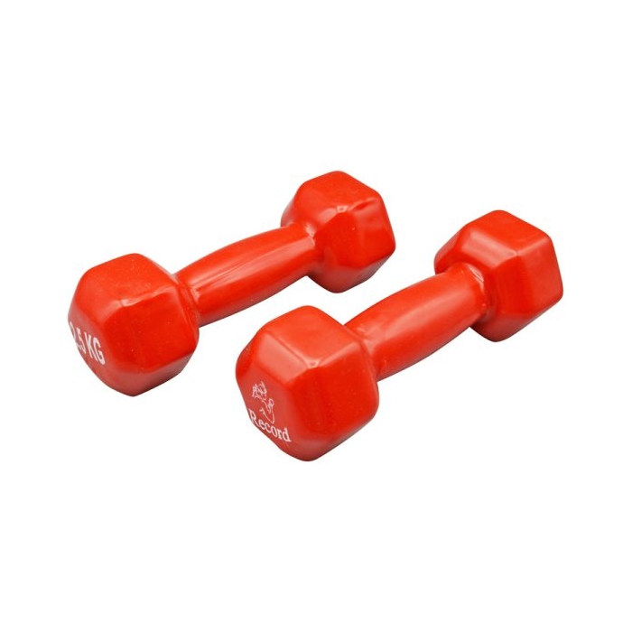 دمبل بدنسازی رکورد مدل Strong روکش دار وزن ۲.۵ کیلو گرم بسته دو عددی