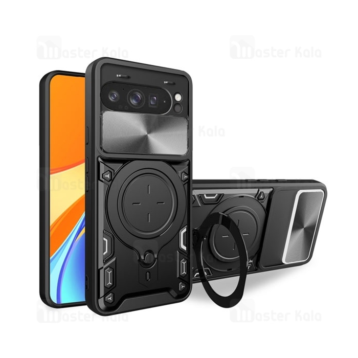 قاب ضد ضربه مگنتی گوگل Google Pixel 9 Pro XL Magnetic Support Case دارای محافظ دوربین