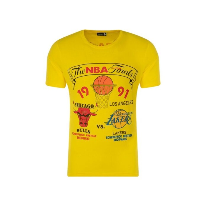 تیشرت ورزشی مردانه شیکاگو مدل SPL-NBA 1991 زرد