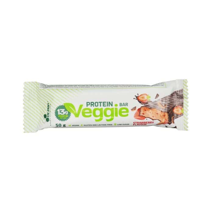 شکلات پروتئین بار الیمپ مدل veggie توت فرنگی ۵۰ گرمی