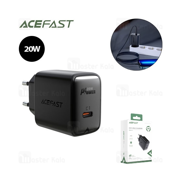 شارژر دیواری ایس فست ACEFAST A1 PD3.0 توان 20 وات