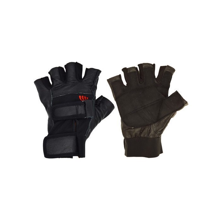 دستکش بدنسازی Three Long چسبدار مشکی