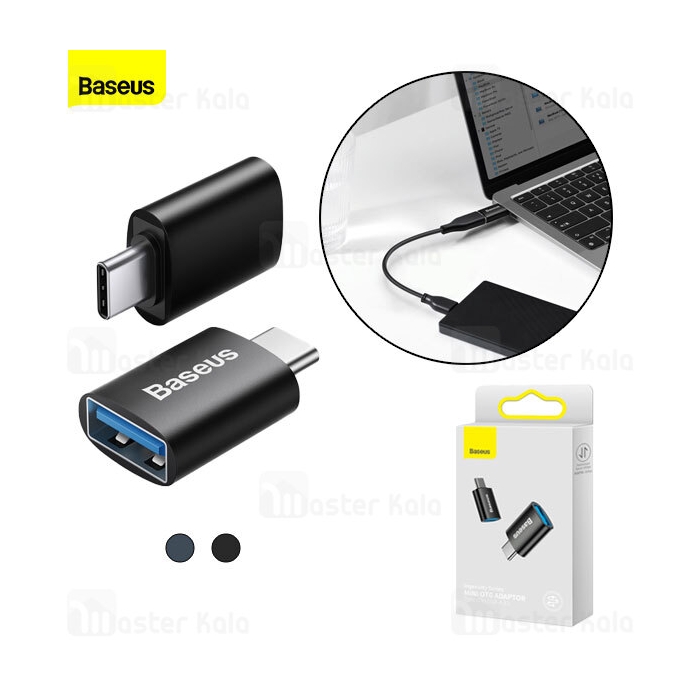 تبدیل OTG تایپ سی به USB 3.1 بیسوس Baseus Ingenuity Mini OTG Adaptor Type C to USB-A 3.1 ZJJQ000001