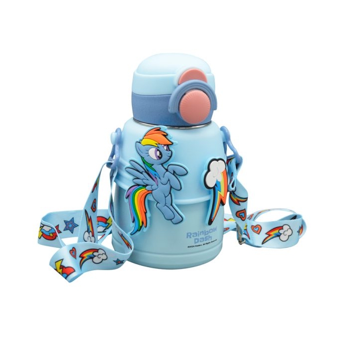 بطری و تراول ماگ پونی کوچولو بچگانه مدل Rainbow Dash ظرفیت ۰.۶ لیتر