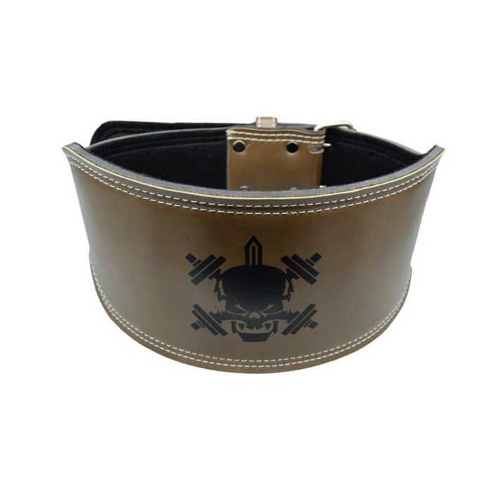 ‫‫کمربند بدنسازی جی اس مدل GDS-SKULL سگکی قهوه ای