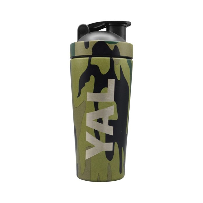 شیکر استیل ورزشی یک تیکه یل مدل military ظرفیت ۰.۷ لیتر