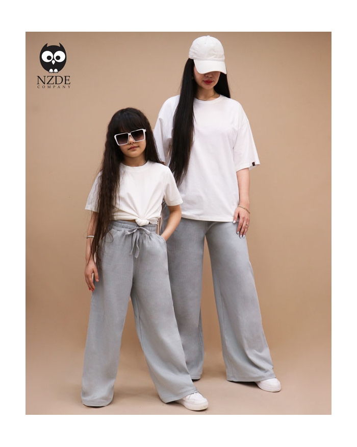 شلوار بگ سوزنی ست مادر دختری NZDE