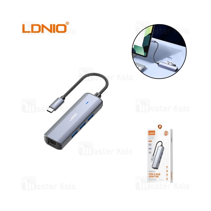 هاب 4 پورت تایپ سی الدینیو LDNIO Ds-124c