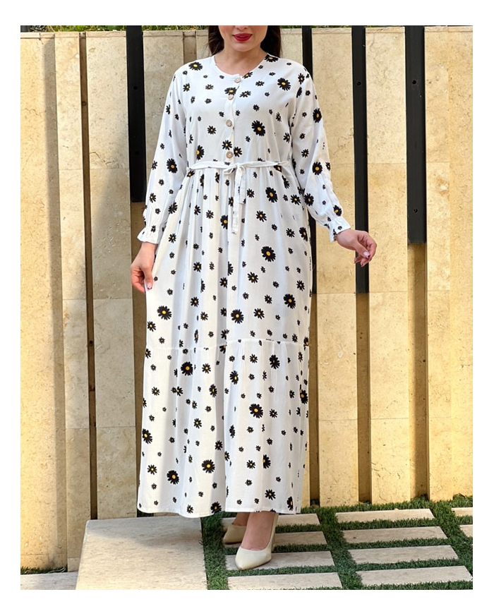  پیراهن نخ بابونه سه طبقه(حراجی) 6098