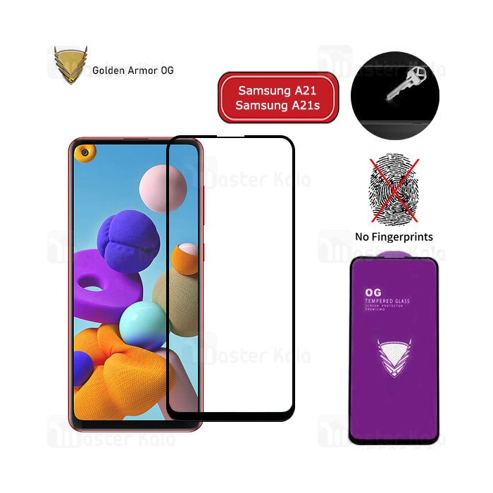 محافظ صفحه شیشه ای تمام صفحه تمام چسب OG سامسونگ Samsung Galaxy A21 / A21s OG 2.5D Glass