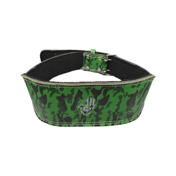 کمربند بدنسازی اسکلتی عرض سگک ۹CM مدل GDS-403D875 سگکی چریکی سبز