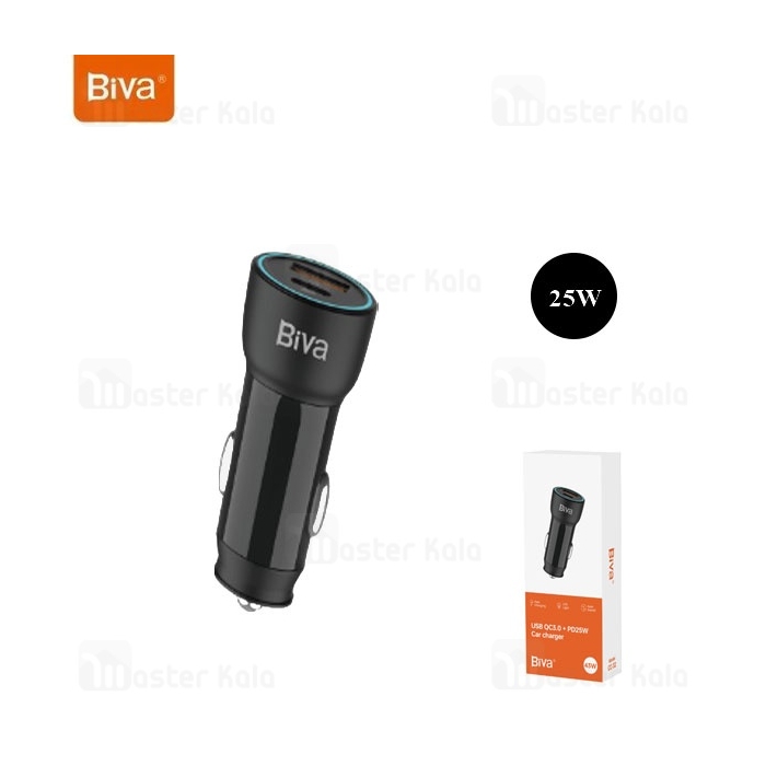 شارژر فندکی بیوا Biva CC-32 USB QC3.0 PD32W Car Charger توان 32 وات