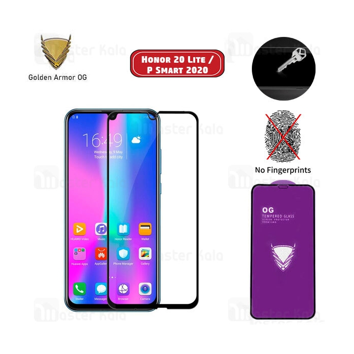 محافظ صفحه شیشه ای تمام صفحه تمام چسب OG هواوی Huawei Honor 20 Lite / P Smart 2020 OG 2.5D Glass