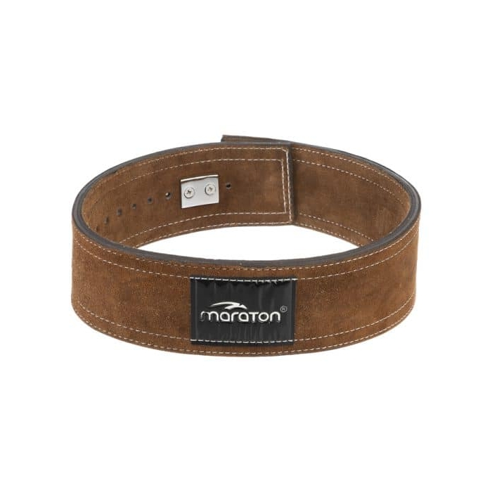 کمربند پاور لیفتینگ و بدنسازی ماراتن مدل ۴۰۲P125 اهرمی قهوه‌ای
